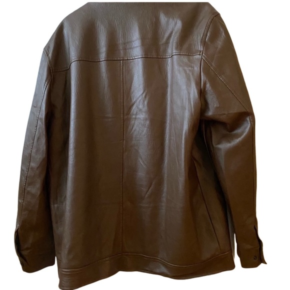 Vegan leather men’s jacket 2XL- fits like XL - Picture 3 of 8